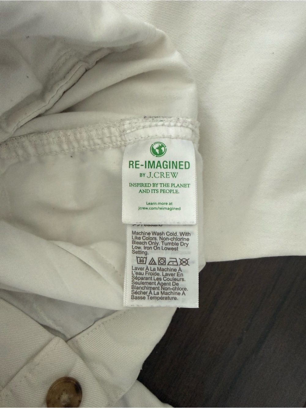J. Crew High Rise Girlfriend Chino Pants White Size 8 - Picture 9 of 10